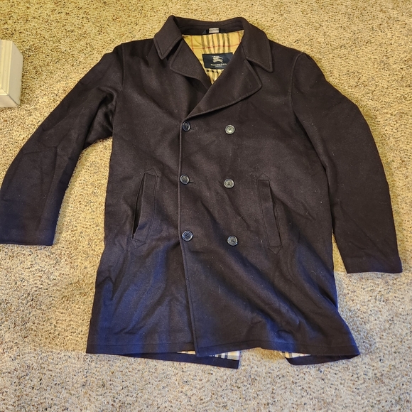 Mens Cashmere Burberry Pea Coat